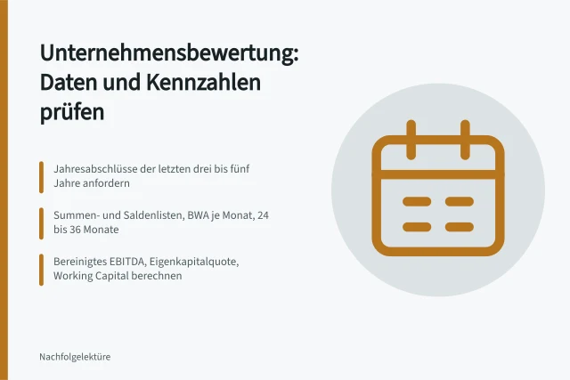 Checkliste zur Unternehmensbewertung mit Kennzahlen, Datenquellen und Jahresabschlüssen. Checkliste zur Unternehmensbewertung: Daten und Kennzahlen